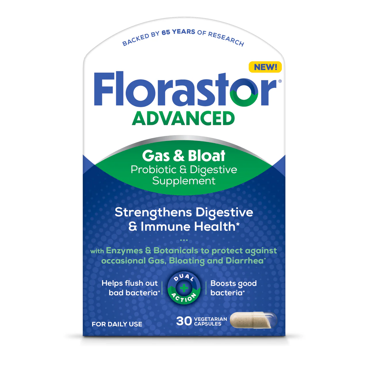 Florastor® Advanced Gas & Bloat Probiotic & Digestive Supplement - Image 4