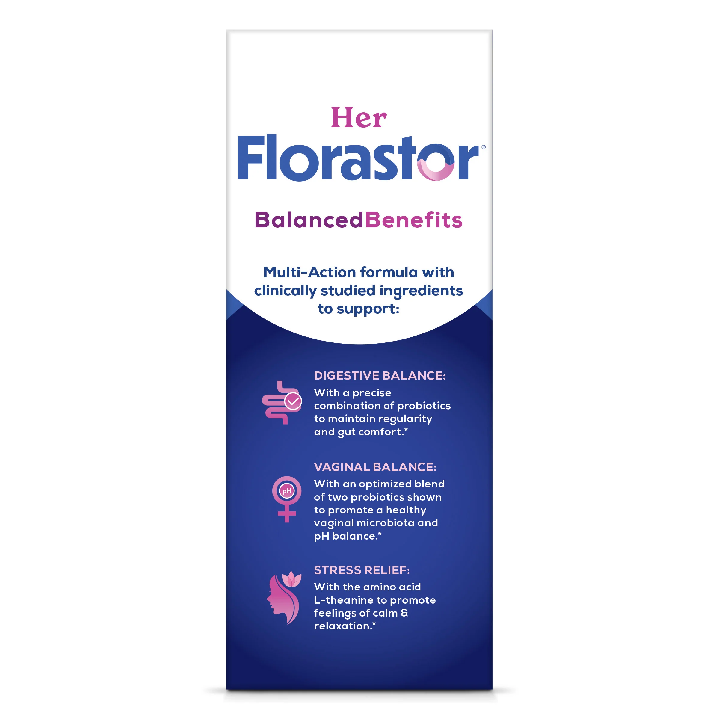 Her Florastor® Balanced Benefits Digest + De-stress Probiotic Supplement - Image 4