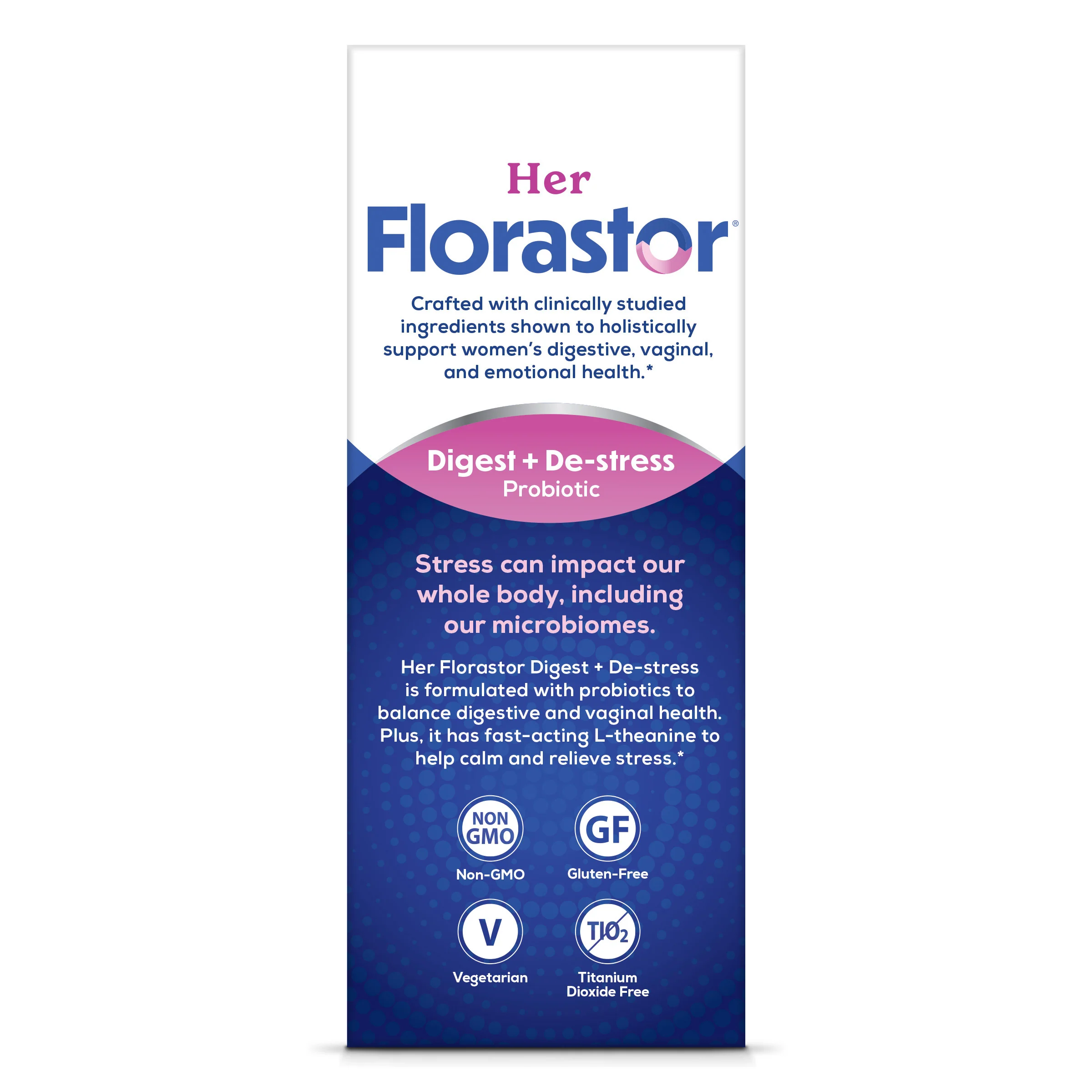 Her Florastor® Balanced Benefits Digest + De-stress Probiotic Supplement - Image 5